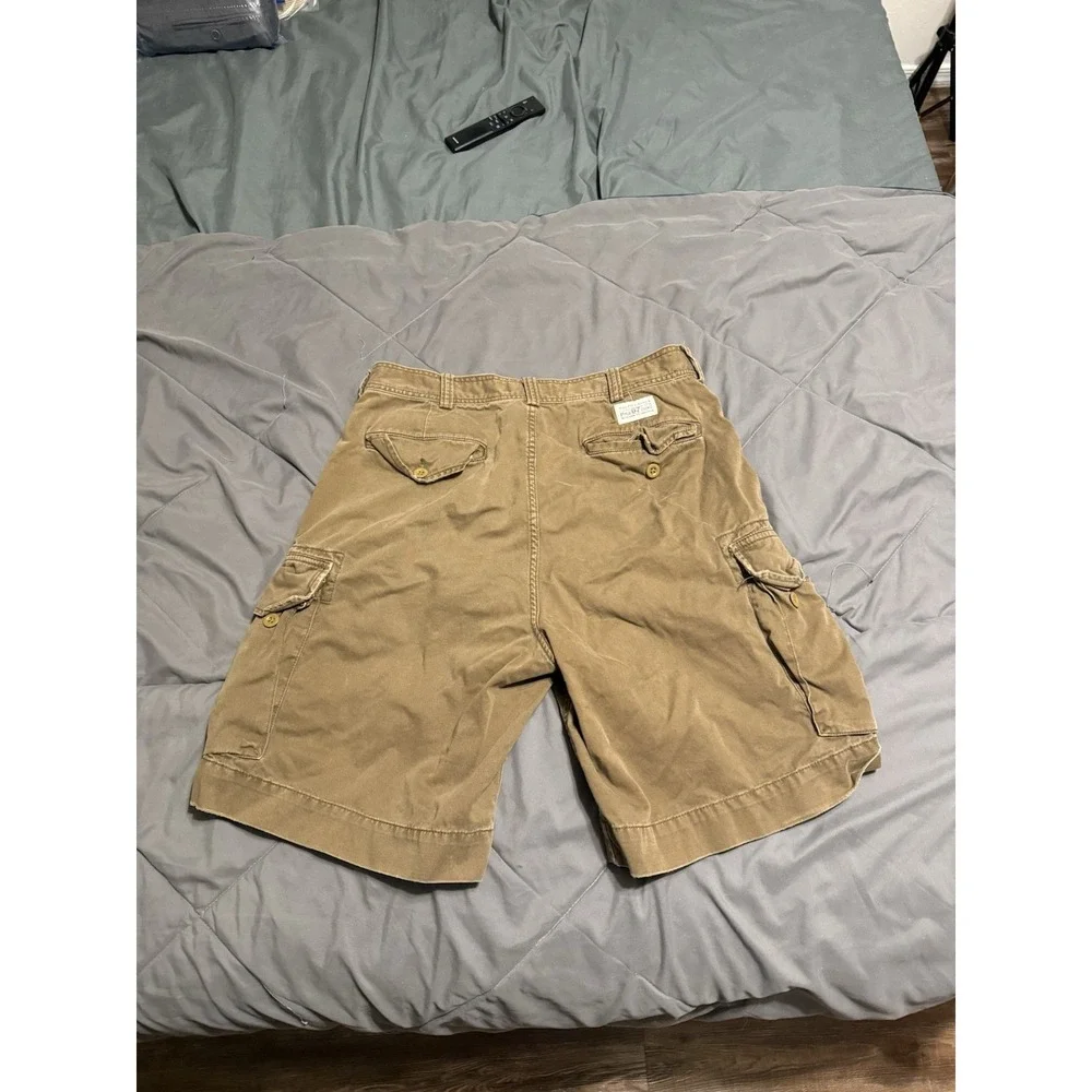 Polo‎ Ralph Lauren Brown Cargo Chino Shorts Size 36 Vintage Y2K Utility Outdoor